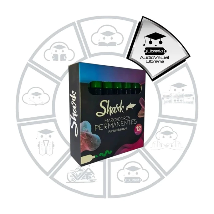 [MAPVSH] MARCADOR PERMANENTE VERDE SHARK 12