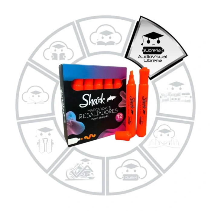 [REASH12] RESALTADOR NARANJA SHARK 12
