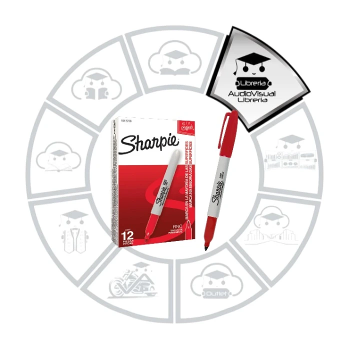 [MAPRSH12] MARCADOR PUNTA FINA ROJO SHARK 12